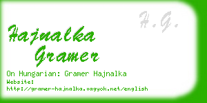 hajnalka gramer business card